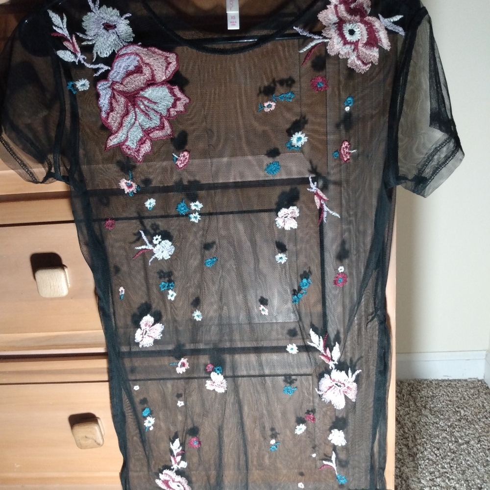 See through cover up shirt